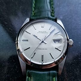 Men's Rolex 6694 Oysterdate Precision Manual Wind c.1960s Swiss Vintage LV762GRN