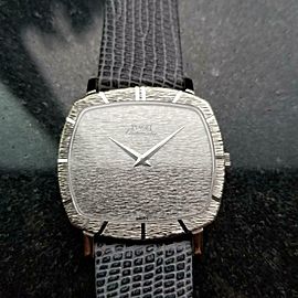 Men's Piaget 18k White Gold cal.12P1 Automatic Dress Watch c.1970s Swiss LV877