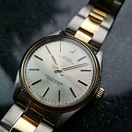 Men's Rolex 18K & SS Oyster Perpetual 1005 Automatic, c.1981 Swiss Luxury LV718