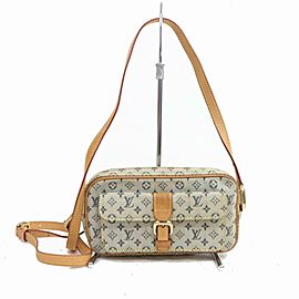 Louis Vuitton Juliette Blue Mm 870679 Grey Monogram Mini Lin Canvas Shoulder Bag