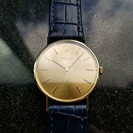 Men's Rolex 14K Gold Rolex ref.3822 Cellini Geneve Manual-Wind c.1970s LV961BLU