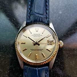 Midsize Rolex Datejust Ref.6827 31mm 18k Gold & SS Automatic, 1970s LV912BLU