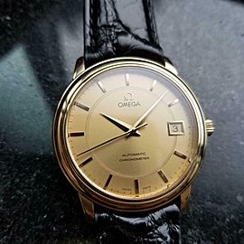 OMEGA Men's 18K Solid Gold 35mm 2000s Chronometer Automatic cal.1109 Swiss LV486