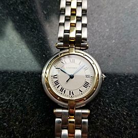 Unisex Cartier Panthere 18k Gold & SS 30mm Quartz, c.1990s Swiss Luxury BB11