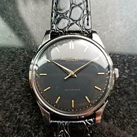 Men's IWC Schaffhausen 35mm Automatic, c.1960s Vintage Stainless Swiss R785BLK