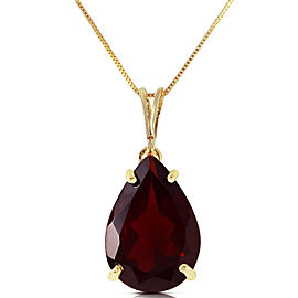 5 CTW 14K Solid Gold Written In Naturale Garnet Necklace