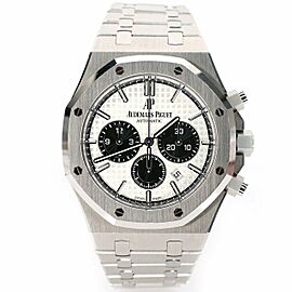 Audemars Piguet Royal Oak 41mm Chronograph Watch/Silver White