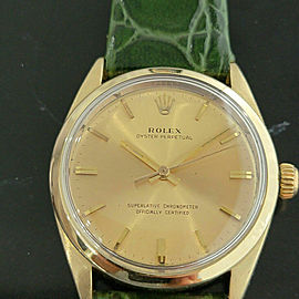 Mens Rolex Oyster Perpetual 1024 34mm Gold-Capped Automatic 1960s Vintage RA185