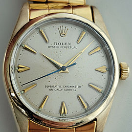 Mens Rolex Oyster Perpetual 34mm Automatic Gold Capped 1960s RA236