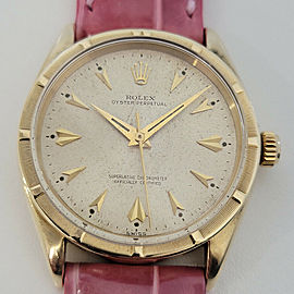 Mens Rolex Oyster Perpetual Ref 1007 34mm 14k Gold Automatic 1960s Swiss RJC206