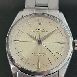 Mens Rolex Oyster Perpetual Ref 34mm Automatic c1950s Swiss Vintage RA224