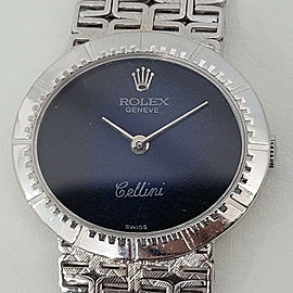 Ladies Rolex Cellini 26mm 18k White Gold Manual Wind 1970s All Original RA5