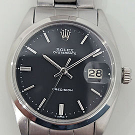 Mens Rolex Oysterdate Precision Ref 6694 34mm Hand-Wind 1970s Vintage RJC102