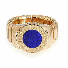 Bulgari Tubogas Lapis Lazuli Ring in 18K Yellow Gold