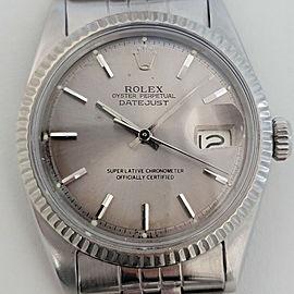 Mens Rolex Oyster Datejust 36mm 18k SS Automatic 1960s Vintage Swiss RJC200