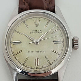 Midsize Rolex Oyster Royal Ref 31mm Manual Wind 1950s Vintage Swiss RA7