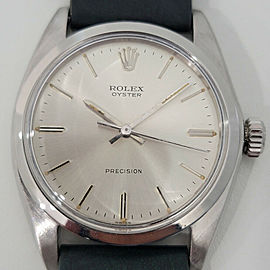 Mens Rolex Oyster Precision Ref 6426 34mm Hand-Wind 1960s Swiss Vintage RA156B