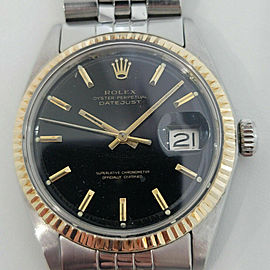 Mens Rolex Oyster Datejust 36mm 18K SS Automatic 1970s Vintage Swiss RA225