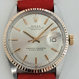 Mens Rolex Oyster Datejust 36mm 18k SS Automatic 1960s Vintage Swiss RJC159