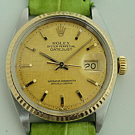 Mens Rolex Oyster Datejust 36mm 18k SS Automatic 1970s Vintage Swiss RJC141