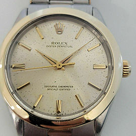 Mens Rolex Oyster Perpetual Ref 1005 14k Gold SS Automatic 1960s Vintage RJC204