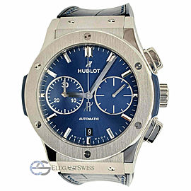 Hublot Classic Fusion Chronograph 45mm Titanium Blue Dial Watch