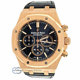 Audemars Piguet Royal Oak 41mm Chronograph Rose Gold Black Dial