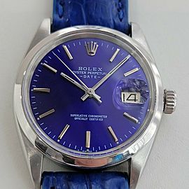 Mens Rolex Oyster Perpetual Date 1500 35mm Automatic 1960s Vintage