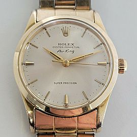 Mens Rolex Oyster Perpetual Air King 34mm Gold Capped Automatic 1960s RA177