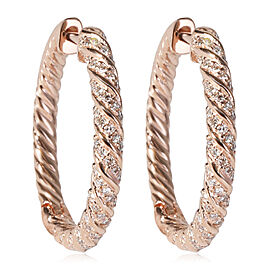 True Diamond Hoop Earring in 14k Rose Gold 0.33 CTW