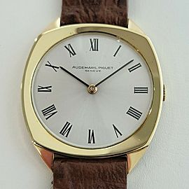 Mens Audemars Piguet Geneve 32mm 18k Gold Manual Wind Dress Watch