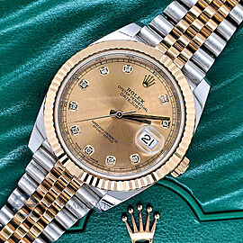 Rolex Datejust 41 Champagne Dial Yellow Gold/Steel Jubilee