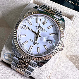 Rolex Datejust White Stick Dial Steel/Gold Watch