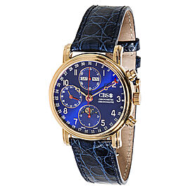 Waldan International Chrono CBS Moonphase Men's Watch in 18KT Rose Gold