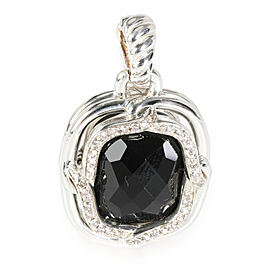 David Yurman Labyrinth Onyx Diamond Pendant in Sterling Silver