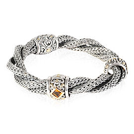 John Hardy Citrine Bracelet in 18k Yellow Gold & Sterling Silver