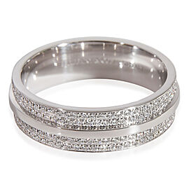 Tiffany & Co. T Wide Pave Diamond Ring in 18K White Gold