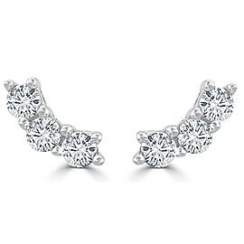 True 14k White Gold & Diamond Stud Earrings