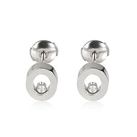 Chopard Happy Diamonds Oval Stud Earring in 18K White Gold