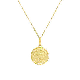 Zodiac "Cancer" Necklace in 14K Yellow Gold