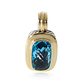 David Yurman Albion Blue Topaz Pendant in 18k Yellow Gold/Sterling Silver