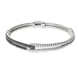 David Yurman Labyrinth Petite Pave Diamond Bracelet in Sterling Silver 0.5 CTW