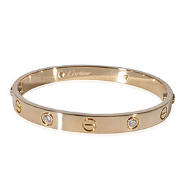 Cartier Love 4 Diamond Bracelet in 18k Yellow Gold 0.42 CTW