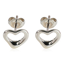 Tiffany & Co. Elsa Peretti Open Heart Earrings in Sterling Silver