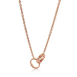 Cartier Love Interlocking Circle Necklace in 18k Rose Gold