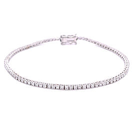 True Diamond Tennis Bracelet in 14K White Gold