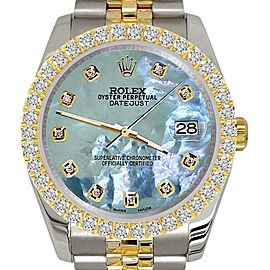 Rolex Datejust Diamond Bezel/Tahitian Blue Dial Jubilee Watch