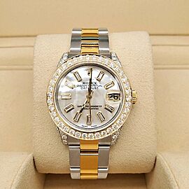 Rolex Datejust 31mm Diamond Bezel/Case White MOP Diamond Dial Watch