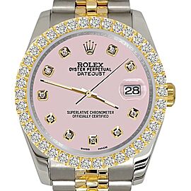 Rolex Datejust Diamond Bezel/Orchid Pink Jubilee Watch