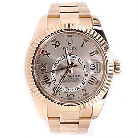 Rolex Sky-Dweller 42mm Rose Gold Sundust Roman Dial Watch